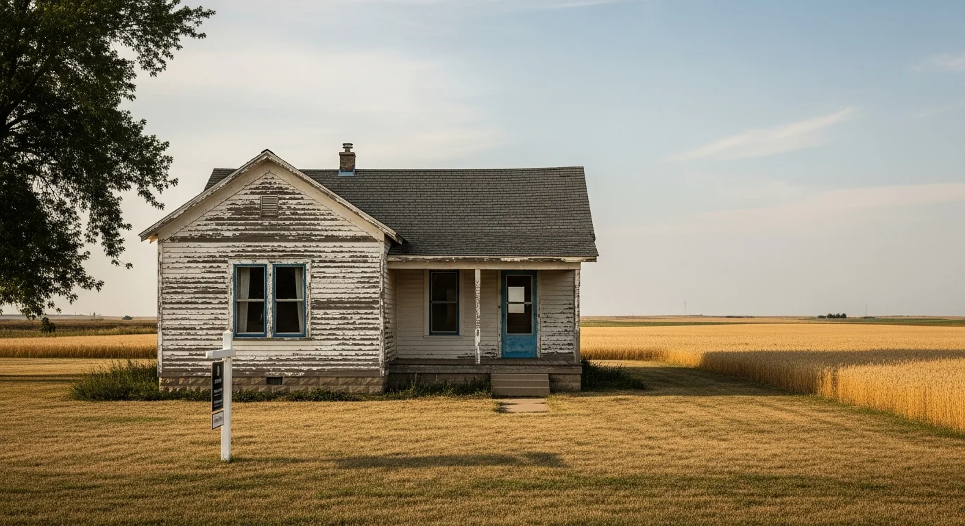 Older Kansas farmhouse with peeling paint illustrating Kansas lead paint disclosure requirements 2026 compliance concerns