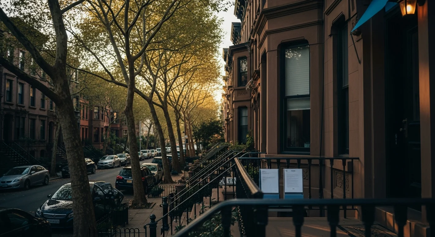 A New York real estate agent reviewing seller disclosure requirements 2026 paperwork at a desk with property documents